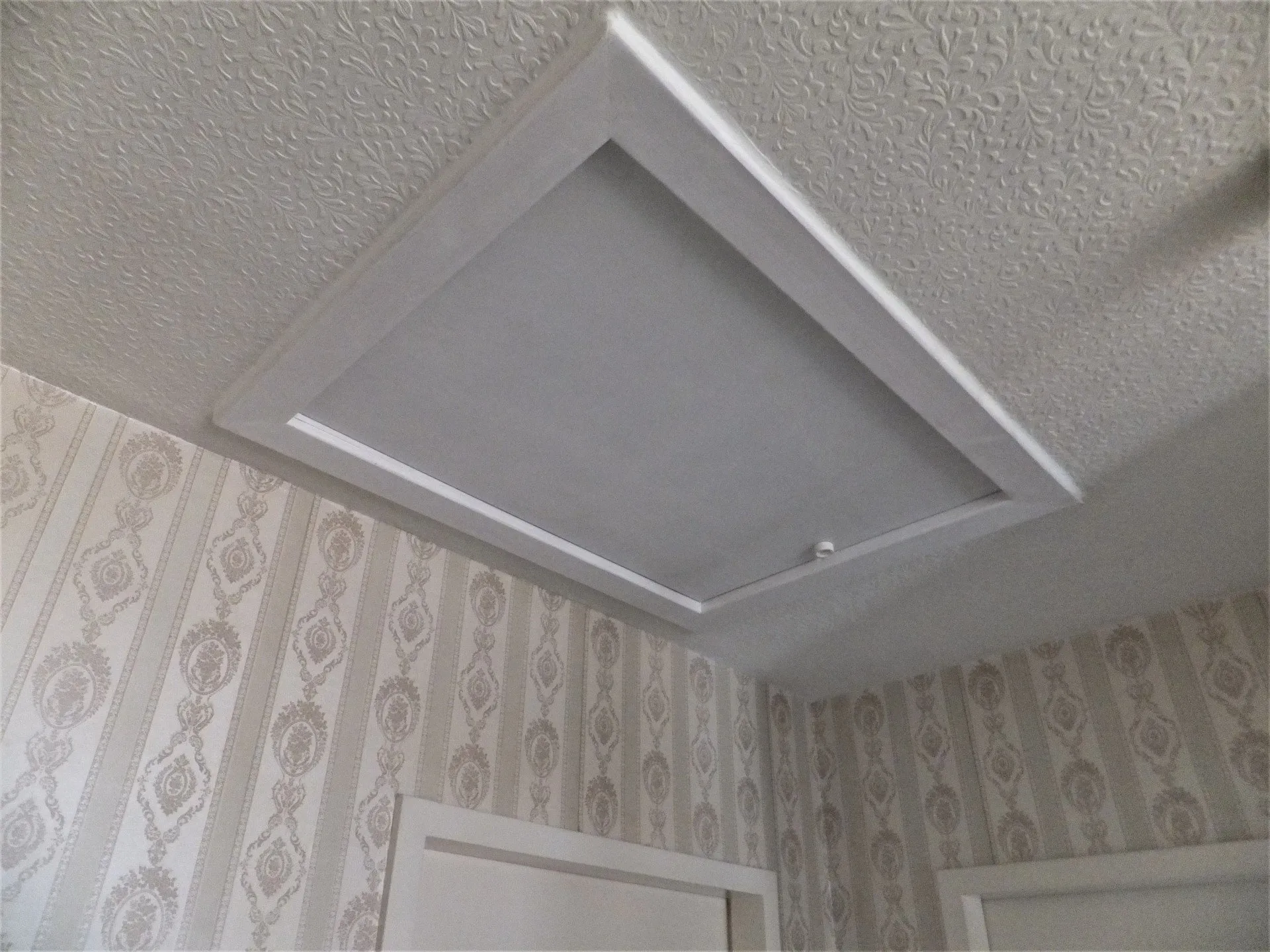 White wodden loft hatch