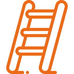 Orange ladder Icon